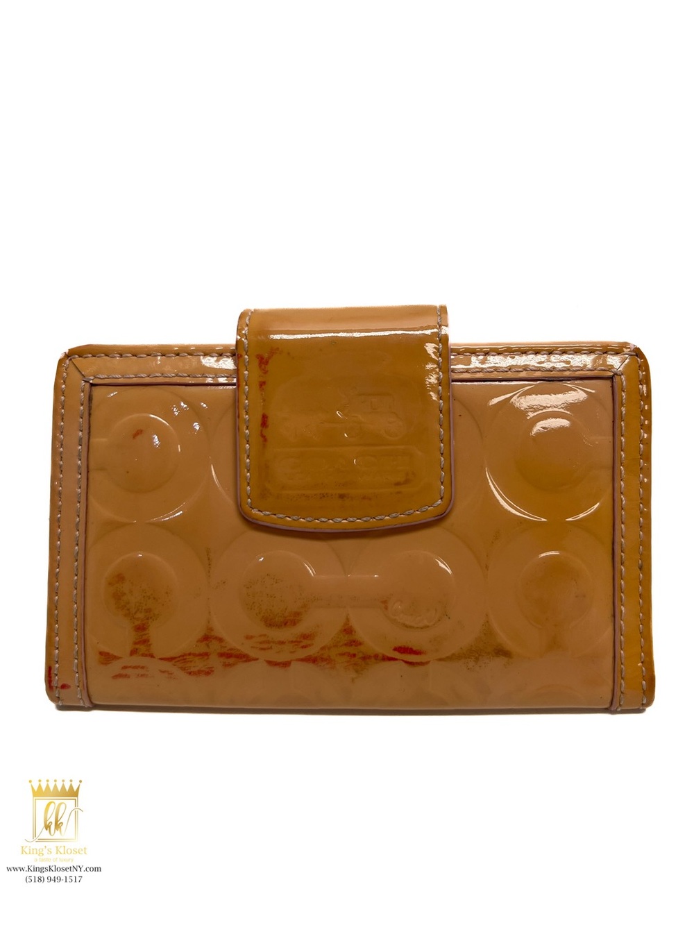 Coach patent snap wallet/ card holder